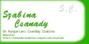 szabina csanady business card