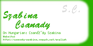 szabina csanady business card